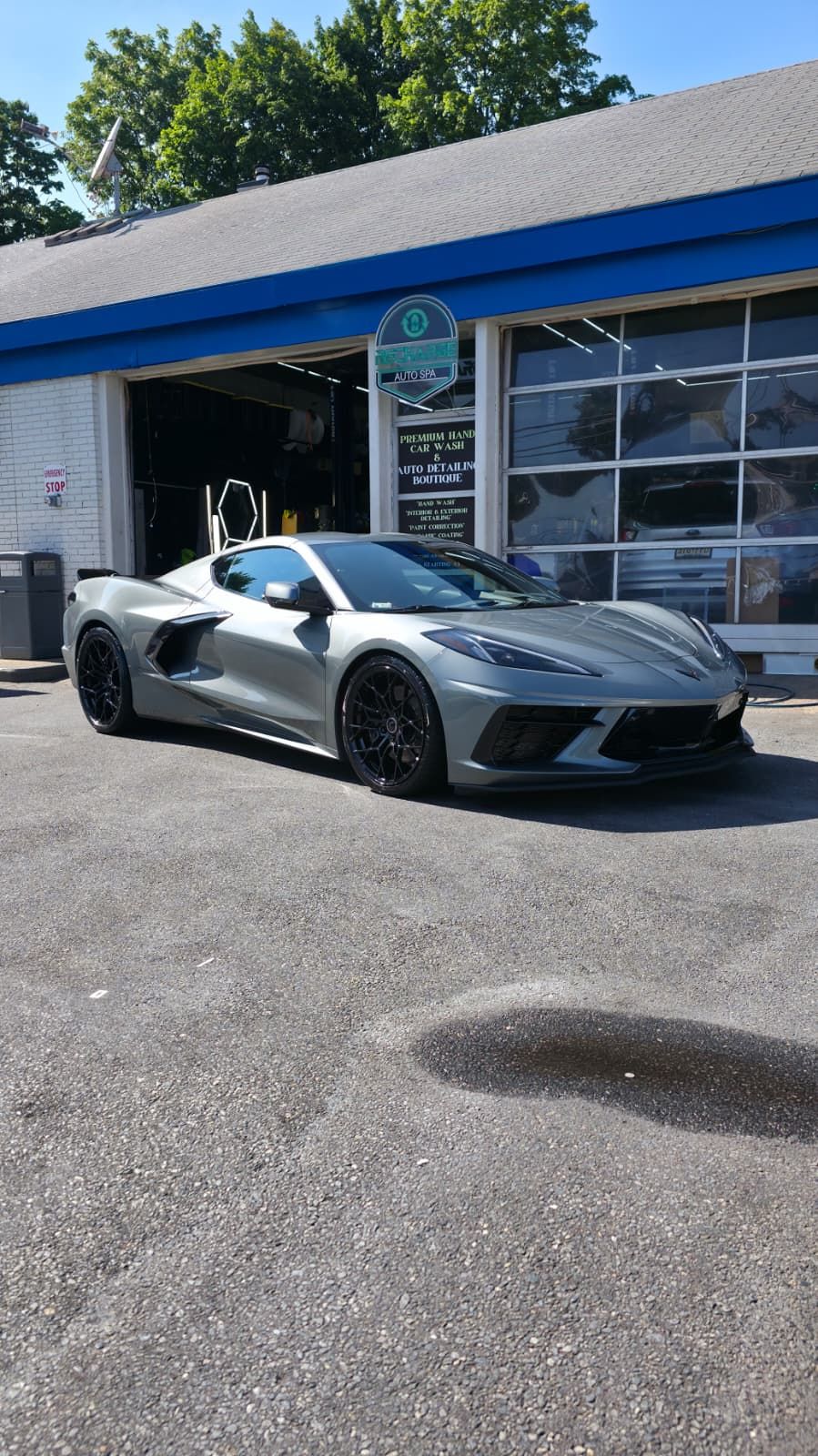 Corvette C8 outside Recharge Auto Spa