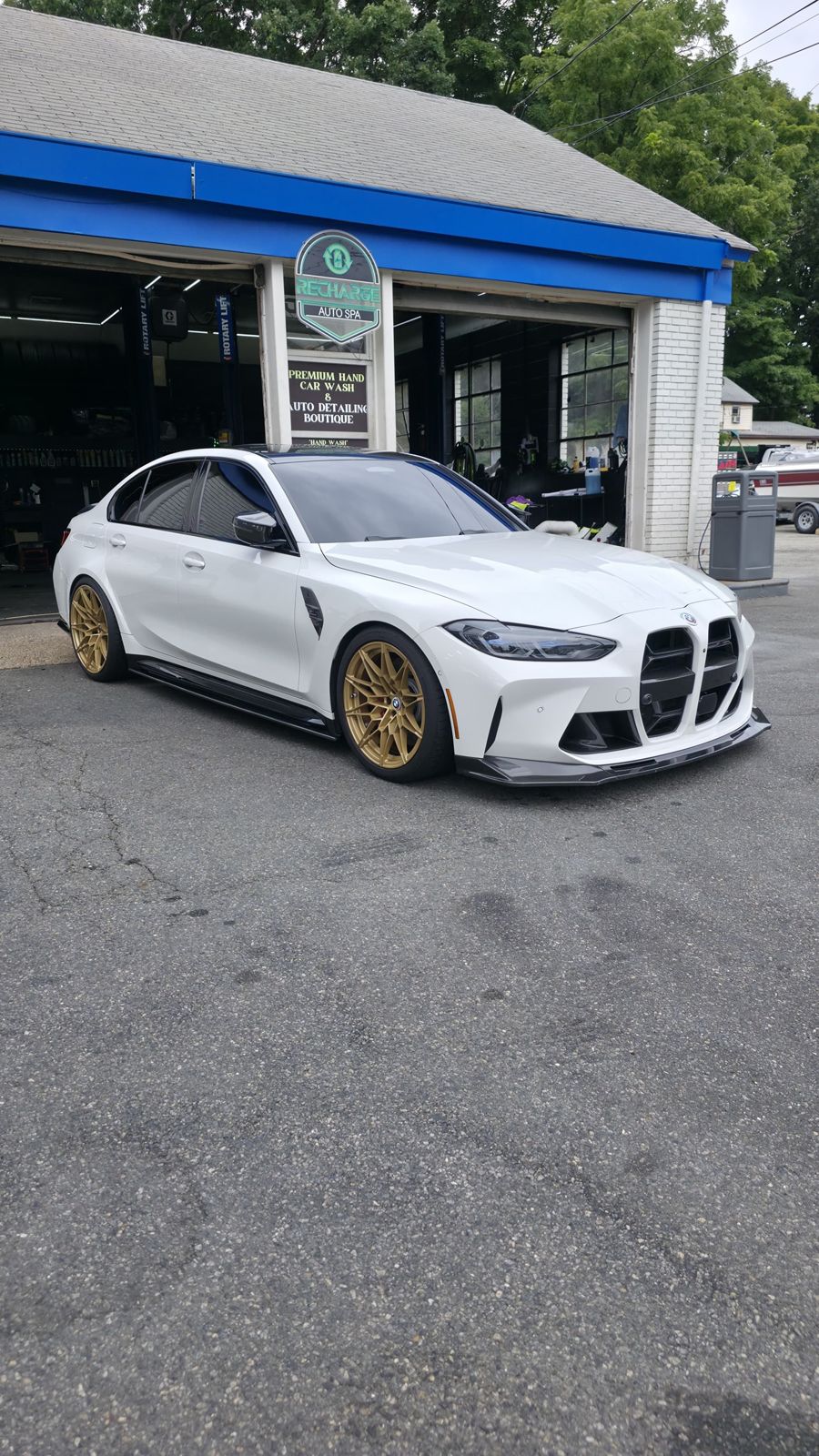 BMW M3 outside Recharge Auto Spa