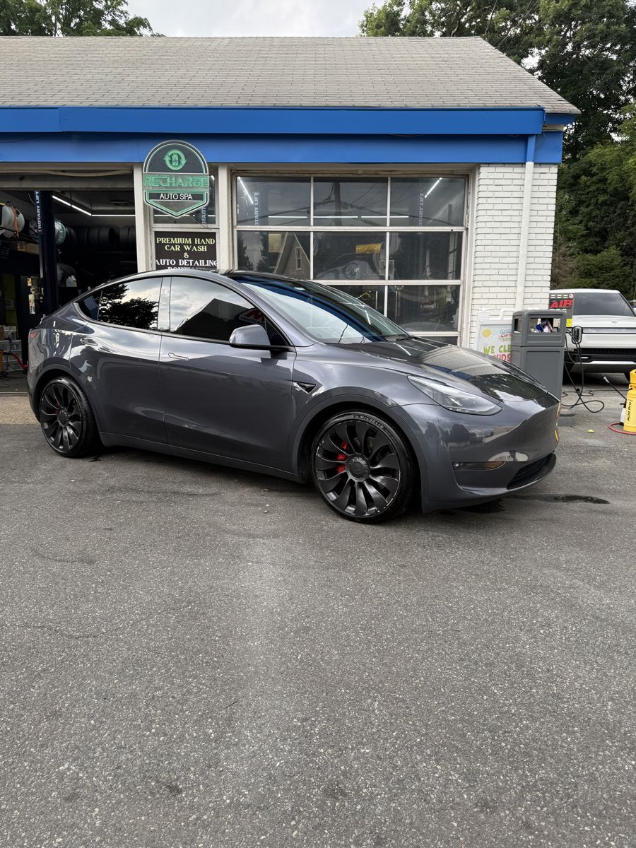 Tesla Model Y at Recharge Auto Spa